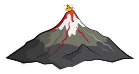 Volcano eruption clipart