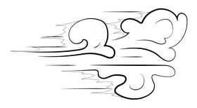 Wind black and white clipart