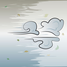 Wind scene vector