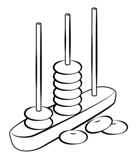 Beads black and white clipart