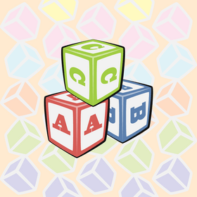 Letter blocks vector