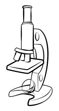 Microscope black and white clipart