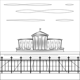 University black and white vector