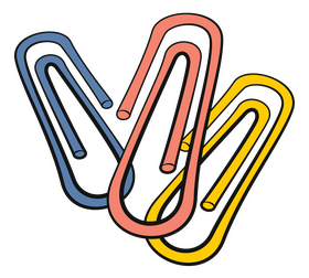 Paper clips clipart