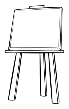 White board black and white clipart
