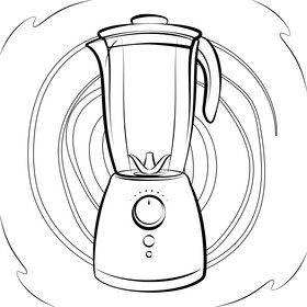 Blender black and white vector