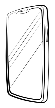 Iphone black and white clipart