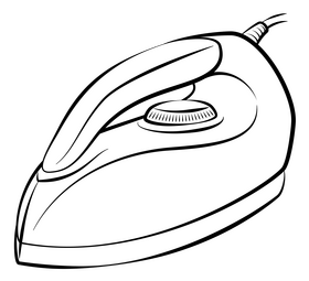 Iron black and white clipart