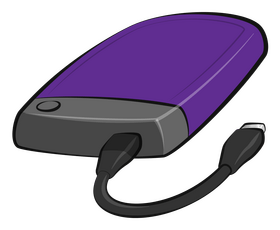 Portable hard drive clipart