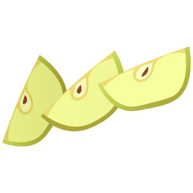 Apple 3 slices clipart