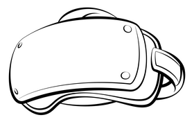 Vr black and white clipart
