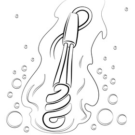 Water heater black and white vector