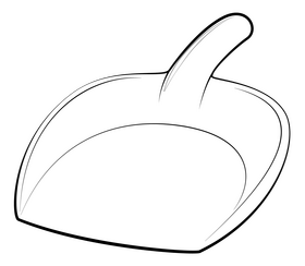 Dustpan drawing black and white clipart