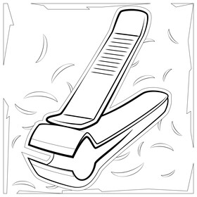 Nail cutter black and white vector