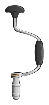 Hand brace drill clipart