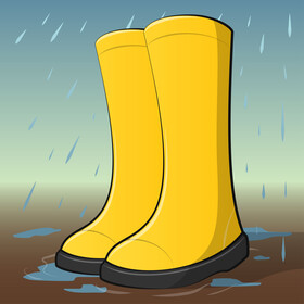 Rain boots vector
