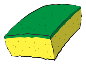 Scrub sponge clipart
