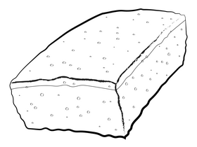 Scrub sponge drawing black and white clipart