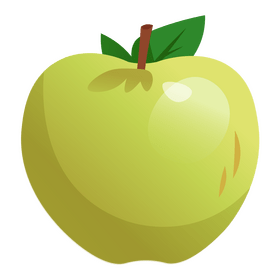 Green apple clipart