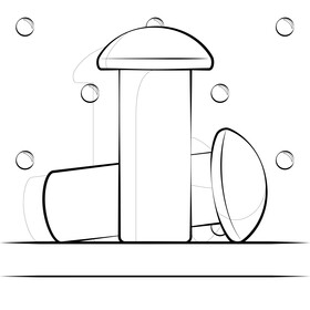 Rivets black and white vector