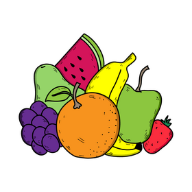 Fruits drawing clipart
