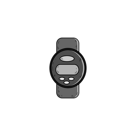Digital watch drawing clipart