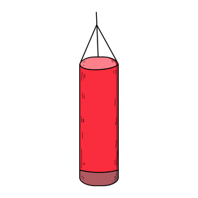 Punching bag drawing clipart