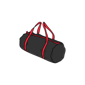 Gym bag drawing clipart