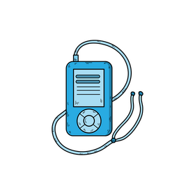 Music player drawing clipart