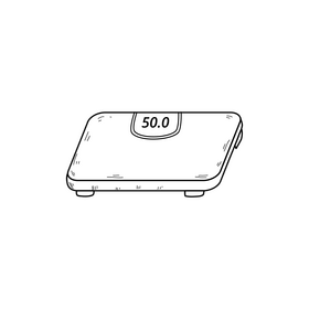 Weight scale drawing black and white clipart