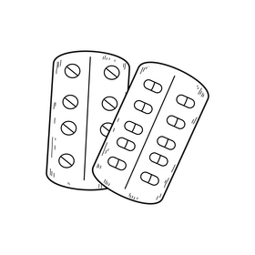 Tablets drawing black and white clipart