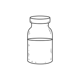 Vial drawing black and white clipart