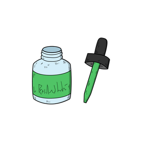 Acrylic bottle for painting drawing clipart