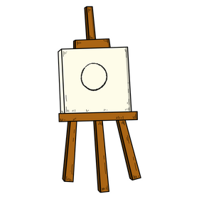 Art easel drawing clipart