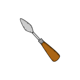 Painting knife drawing clipart