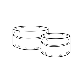 Bath salt drawing black and white clipart