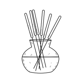 Diffuser drawing black and white clipart