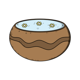 Foot spa bowl drawing clipart