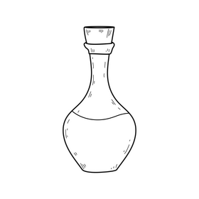 Spa oil drawing black and white clipart