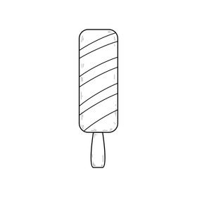 Lolly ice cream drawing black and white clipart
