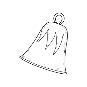 Carol bell ornament drawing black and white clipart