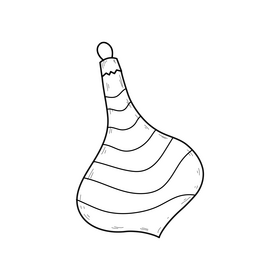 Red christmas ornament drawing black and white clipart