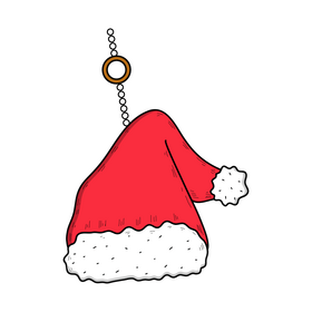 Santa hat ornament drawing clipart