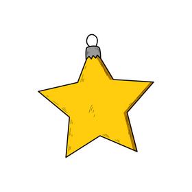 Star ornament drawing clipart
