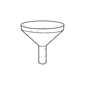 Funnel drawing black and white clipart