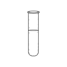 Test tube drawing black and white clipart