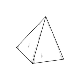 Prisma drawing black and white clipart