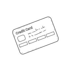 Credit card drawing black and white clipart free download