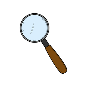 Magnifying glass drawing clipart
