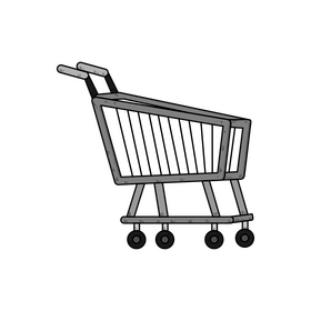Shopping cart drawing clipart